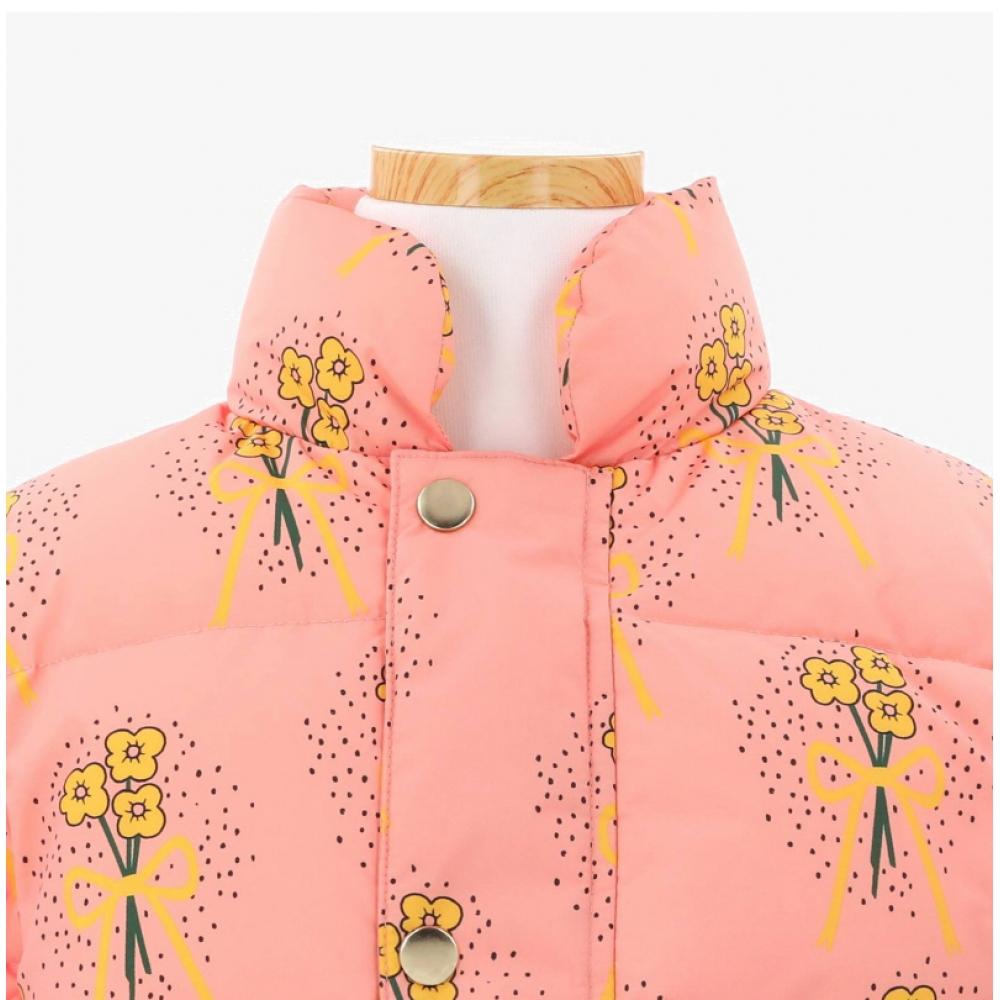 Mini Rodini 2471011328  Winter Flowers Aop City Puffer Jacket  Winter Flower Puffer Kids Jacket