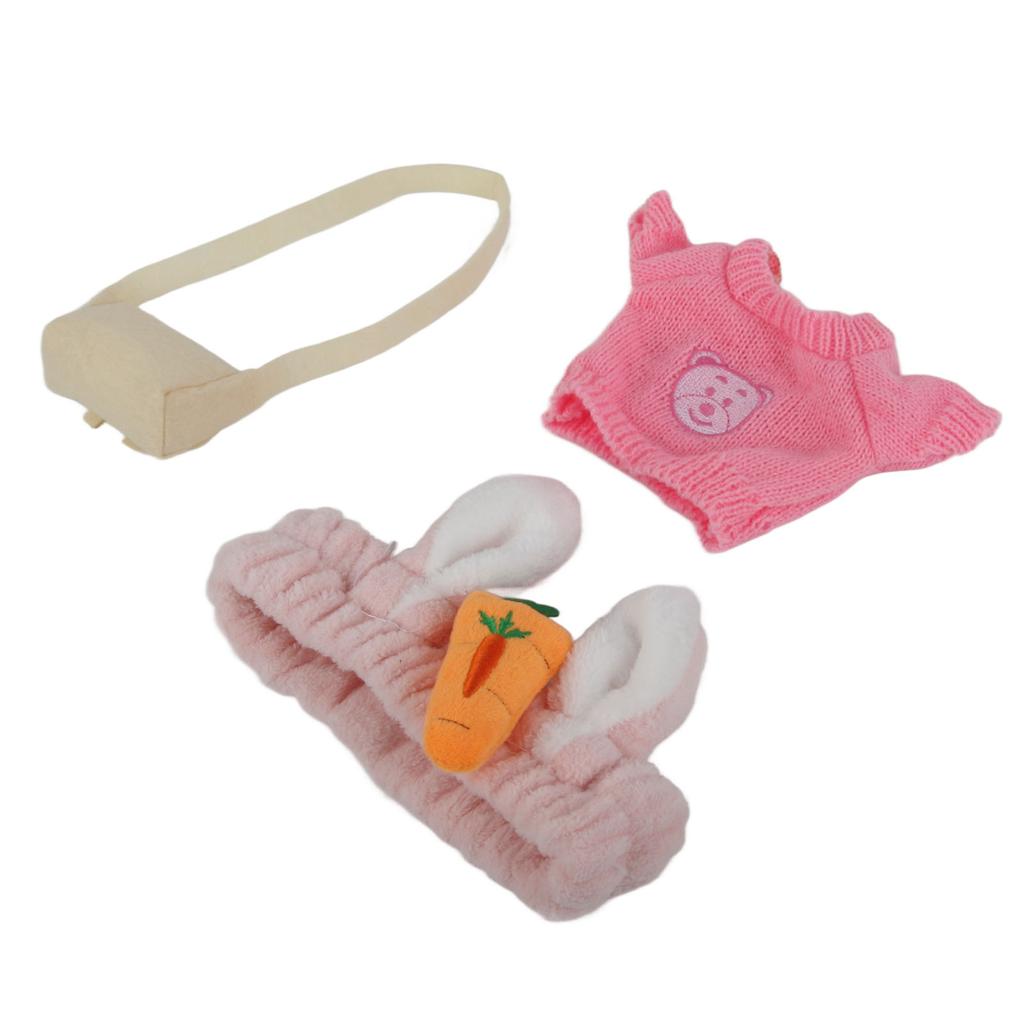 3 Piece Set Duck Plush Toy Clothes Washable Plush Plush Duck Clothing DIY Match Cartoon Stuffed