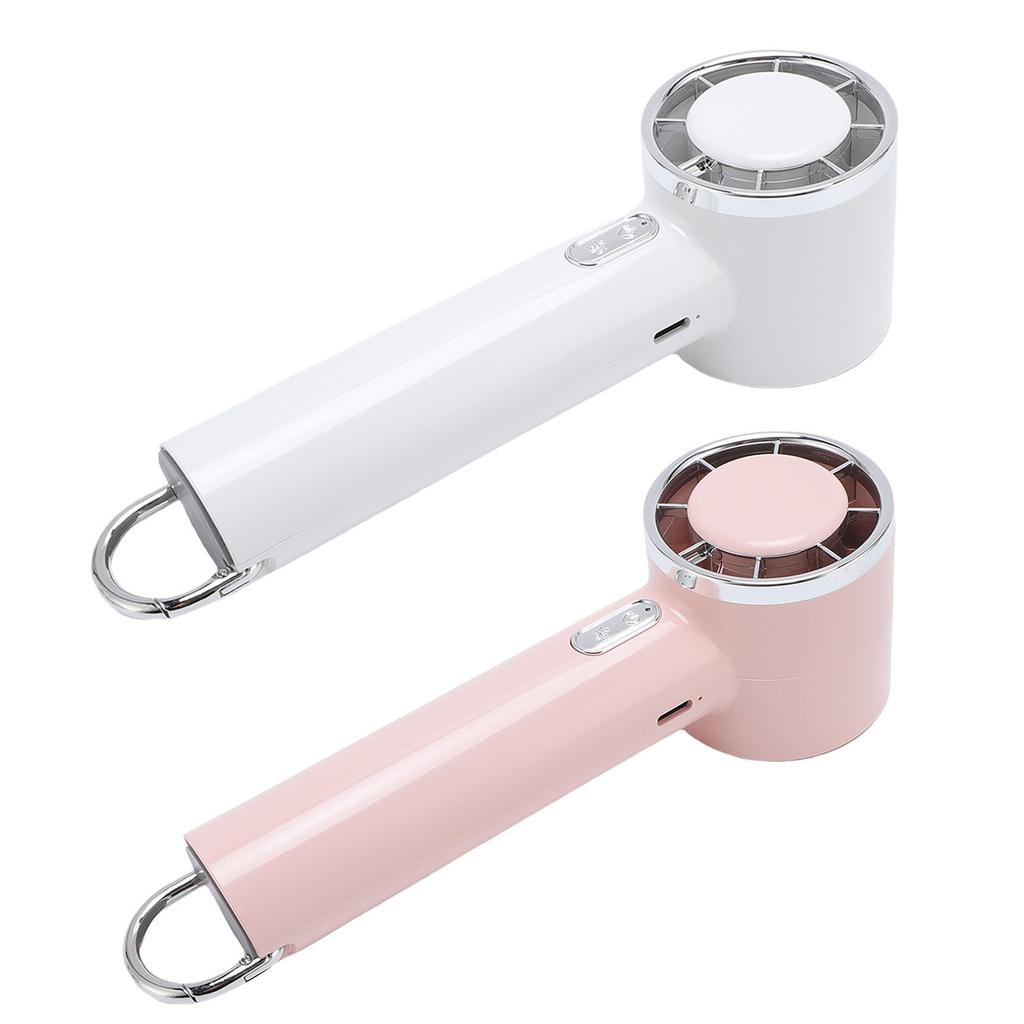 Handventilator Tragbar 5 Geschwindigkeiten Starker Wind 1200mAh Leistungsstarker Tischventilator mit Aufhängeschnalle für Outdoor