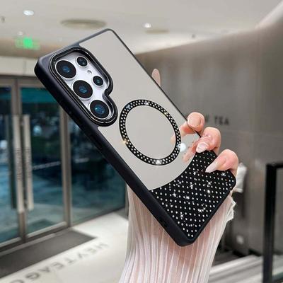 Mirror Case for Samsung Galaxy A22 5G/ A05/ A05S/ A15/ A06/ A16 MagSafe Magnetic Wireless Charging Fashion Makeup Candy Color Glitter Phone Cover