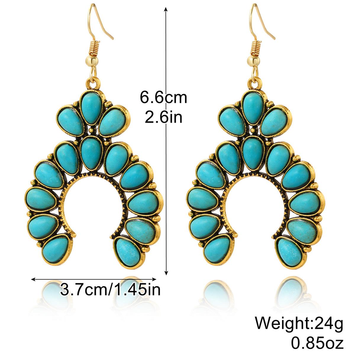 

Ethnic Earrings Turquoise Earrings Set, Bohemian Vintage Earrings