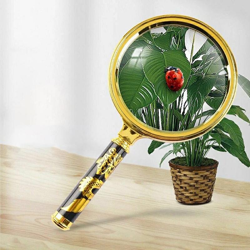 1 Piece 60/70/80Mm Magnifying Glass 6X 7X 8X Handheld Magnifier With Handle For Home Learning Reading And Fault Finding
