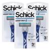 [Schick] Quattro 4 Titanium Cestovní holicí strojek (1 balení 3 ks), Korejská žiletka
