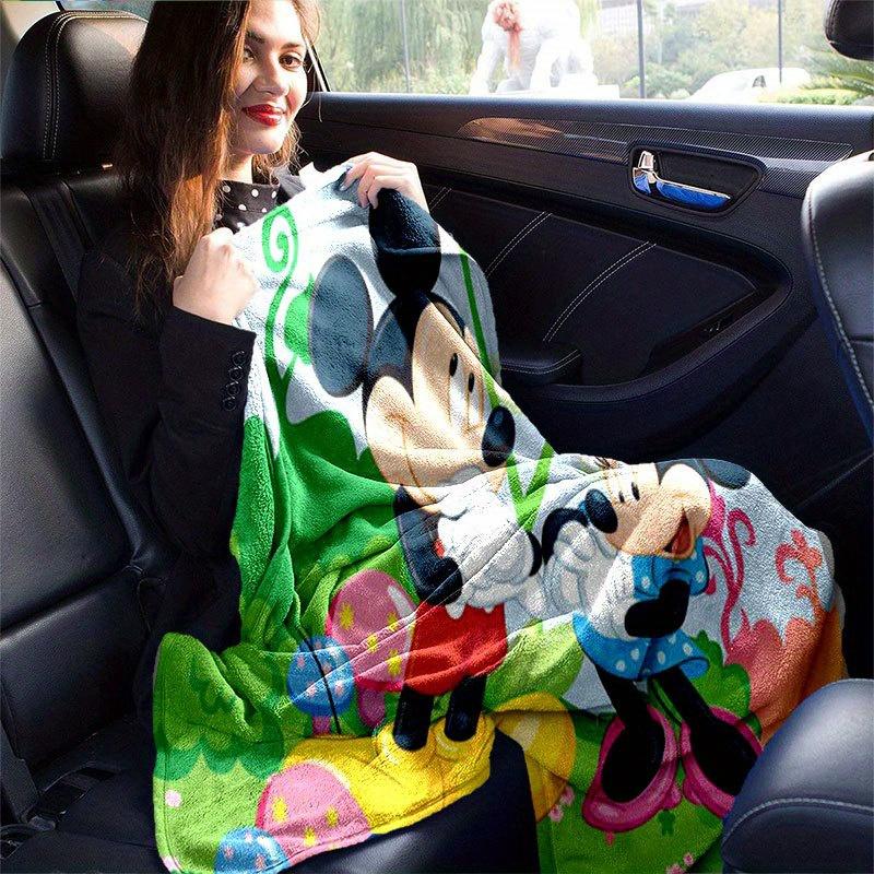 Mickey and Minnie Cartoon Blanket, Short Plush Cute Warm Blanket, Living Room Home Decoration Sofa Four Seasons Travel