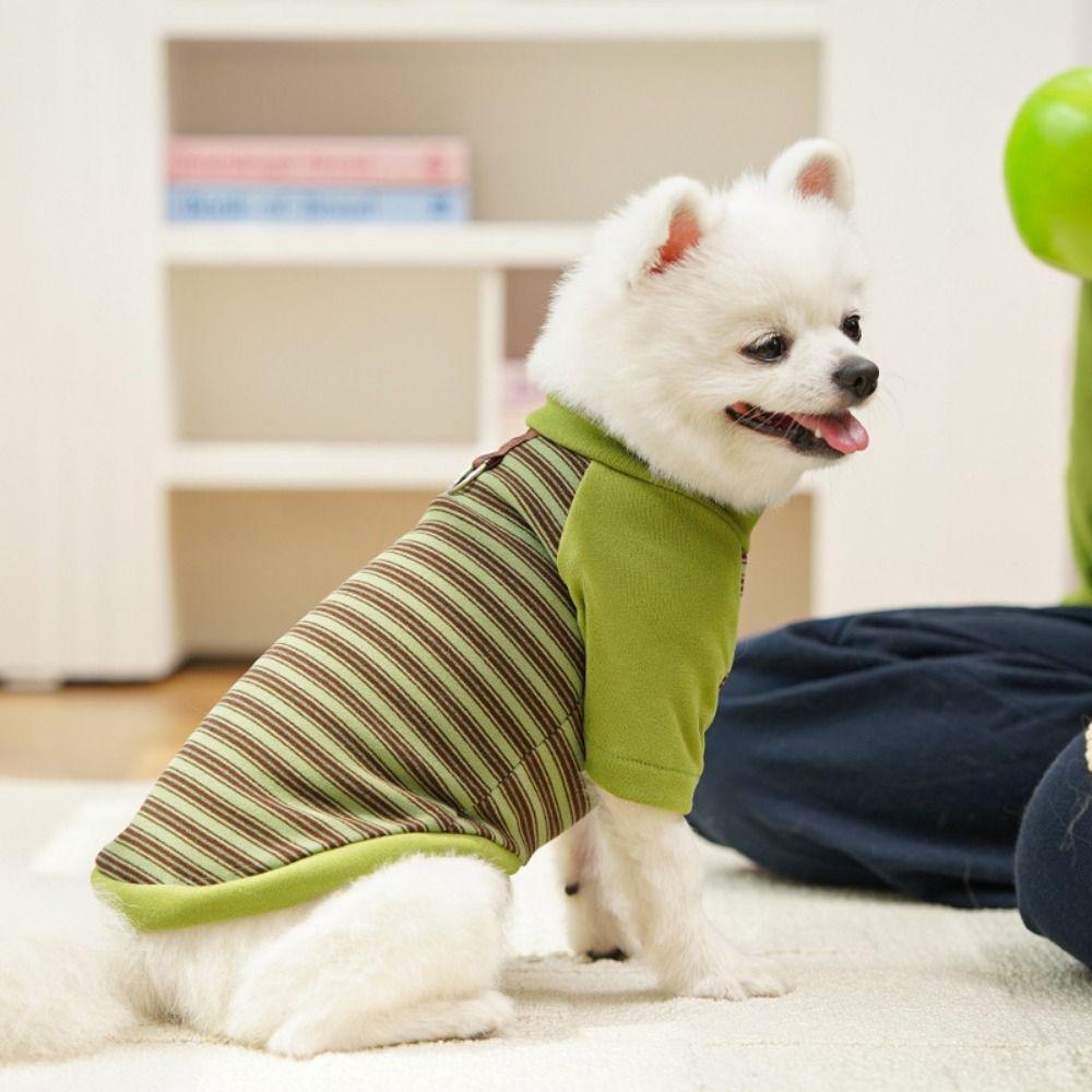 Comfortable Dog Hoodies Soft Dog Base Coat Fashion Striped Pet Clothes  Autumn and Winter