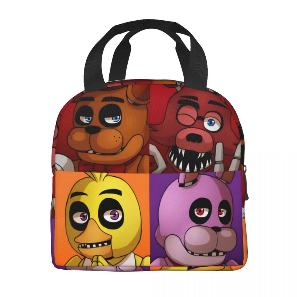 FNAF At Freddys Thermal Insulated Lunch Bag for School Portable Food Bag Thermal Cooler Food Box