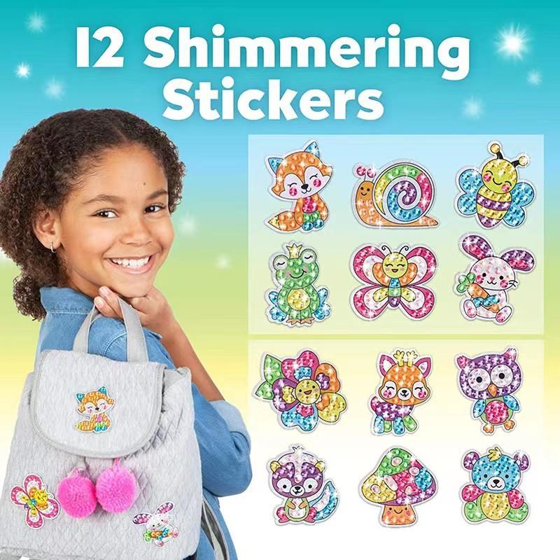 R-SS031-034 Kids Diamond Painting Stickers DIY 5D Sparkle Cartoon Art Children Colorful Unicorn Big Gem Sticker Kits