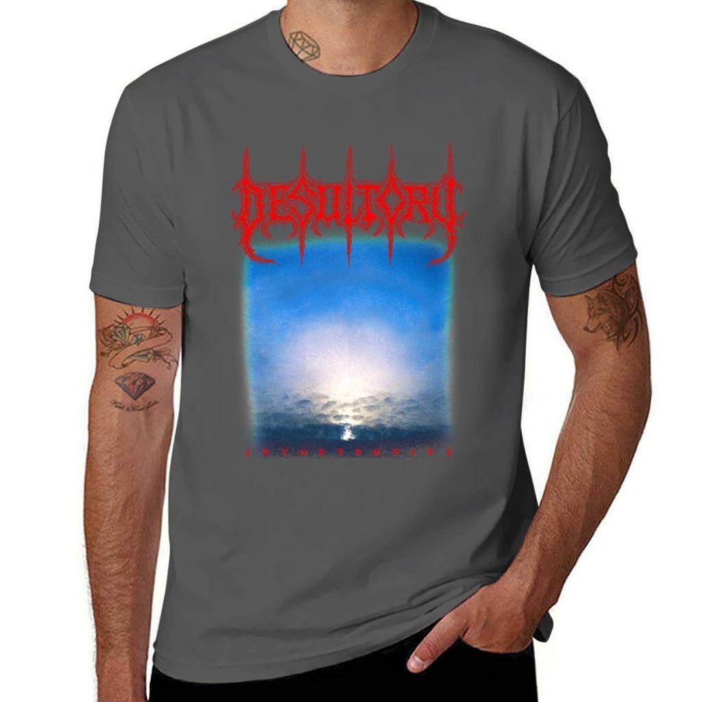 Desultory Into Eternity Classic Old School Swedish Death Metal T-Shirt Aesthetic Clothing Short Sleeve Tee Sweat Mens T Shirts