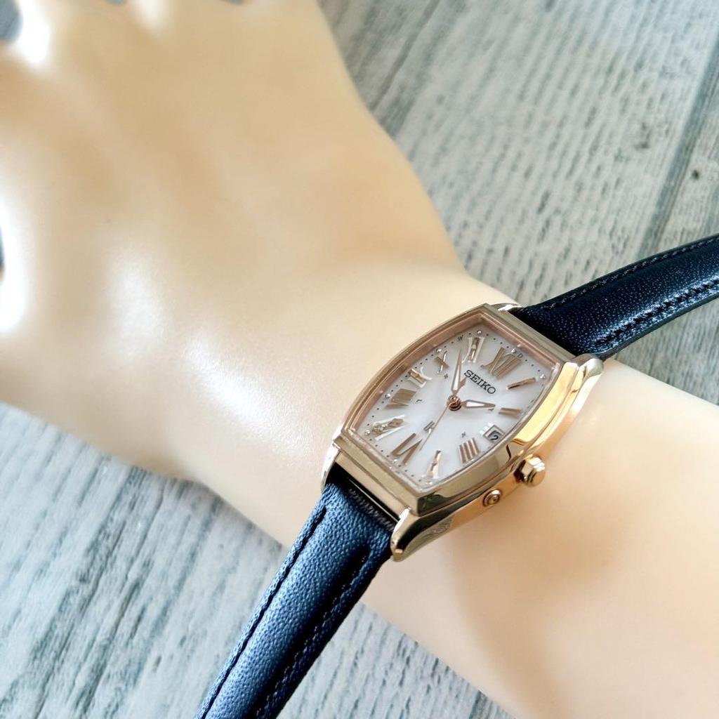 [USED] Rare SEIKO Lucia Tonneau Watch 1B32-0AD0 Radio-Controlled Solar