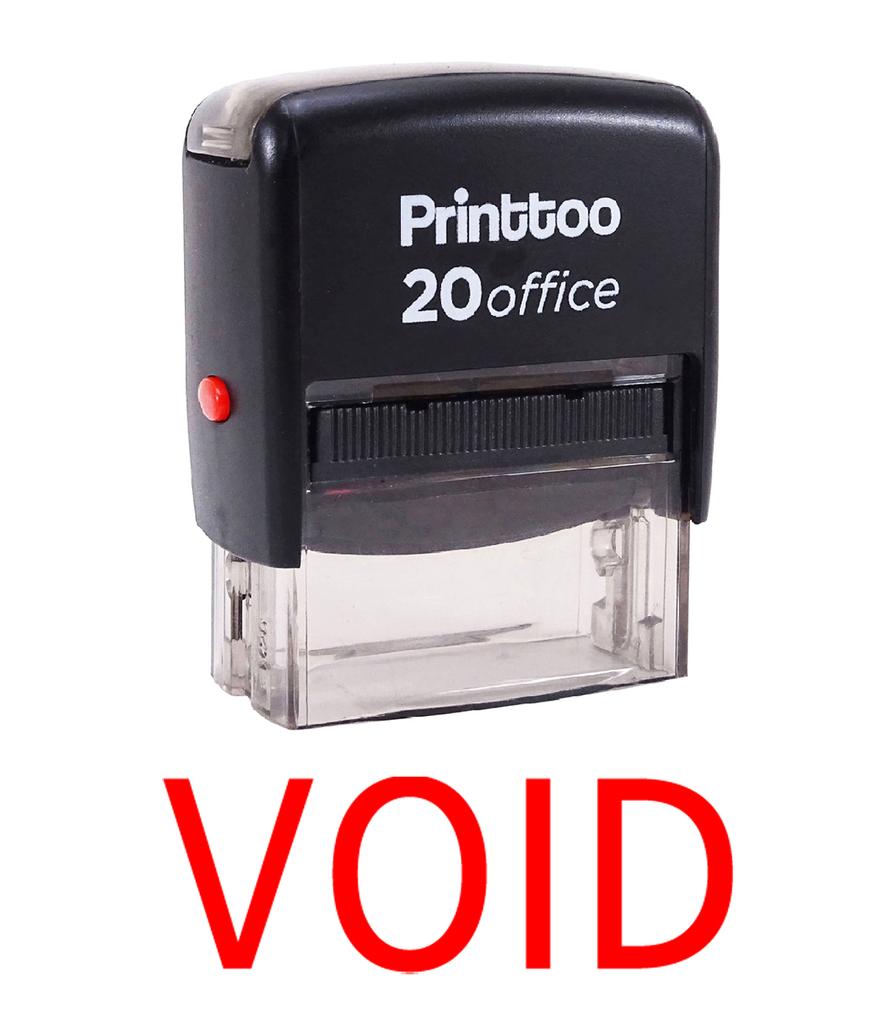 Printtoo Rubber Stamp Office Stationary VOID Self Inking Custom Stamp-Black