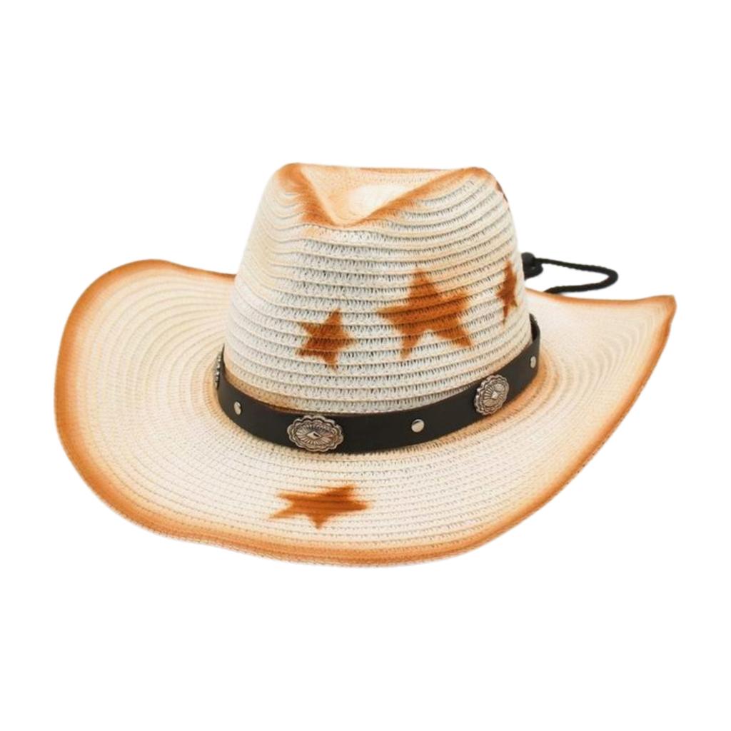 Sunscreen Sun Hat Vacation Sun Hat Outdoor Western Hat Cowboy Beach Seaside Summer Shade Straw Hat