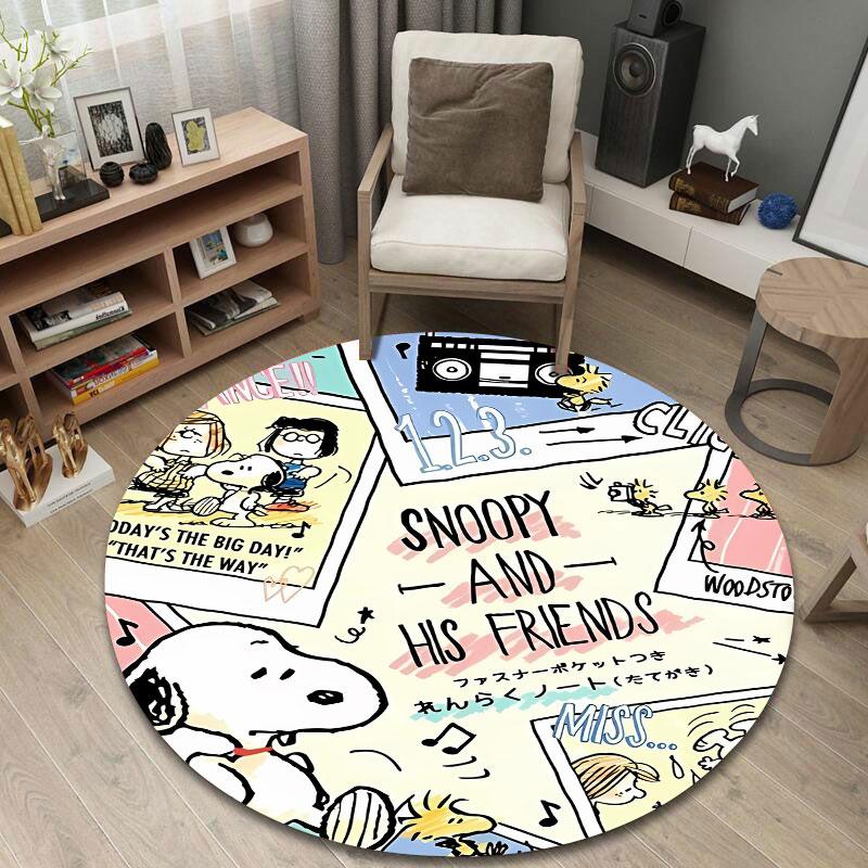 Dreamy White Beagle Newspaper Friends Carpet, Ivory Cream Stylish Accent, Great Gift for Kids Family and Friends with Soft with Beauty