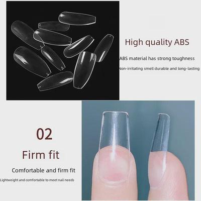 Mattierte Hund Weiß Porzellan Nagelspitzen - Ultradünne Nahtlose Falsche Nagelaufkleber