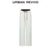 UR Women's Modern Neutral Plaid Drawstring Wide-Leg Pants