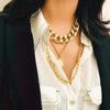 Bold Multi-Layer Chain Necklace with Queen Pendant - Statement Jewelry for Women
