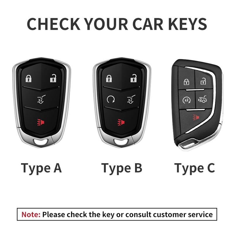 Slim Car Key Case Fob Keychain For - Cadillac Xt4 Ct4 Ct5 Lyriq Escalade Optiq Vistiq Car Accessories