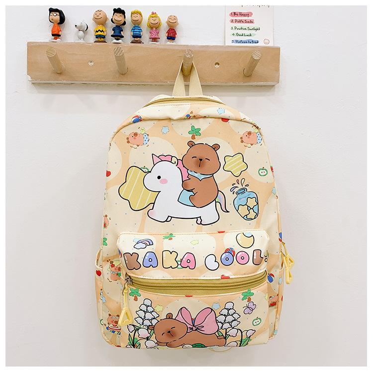 

School bag New Kapibara school bag Fresh and cute trendy casual backpack жовтий