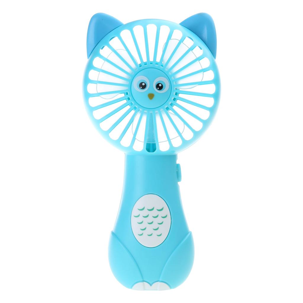 Mini Handheld Fan Cute Cartoon Animal Fans Soft Blades Battery Powered for Student Panda Kitten Mini Fan Portable