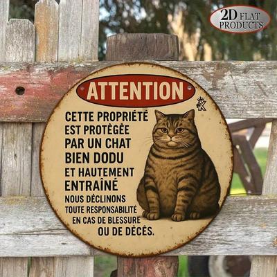 2D Vintage Metal Tin Sign French Text Old Fashioned Porch Garden Wall Decor