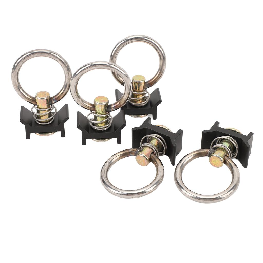 5 Stück L-Schiene Zurrpunkt Einzelner Bolzenbeschlag Vielseitiger Sicherer Befestigungspunkt Zurrpunkt Befestigungshaken für LKW-Ladefläche