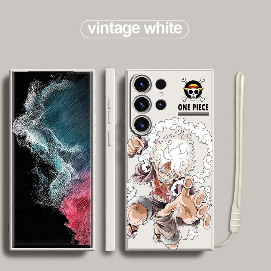 One Piece Cartoon Cute Phone Cover Case for Samsung Galaxy S25 S25Edge S21 Plus S22 S20 FE Note 20 10 Ultra S24 Ultra S23