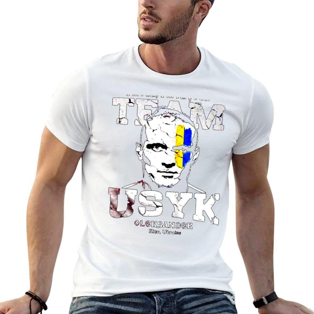 Usyk T-Shirt T Shirts Cotton 100% T Shirt Man Cotton Funny T Shirts Cotton T-Shirt