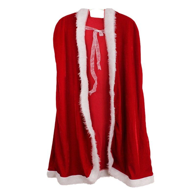 Red European & American Santa Claus Cloak for Adults and Children