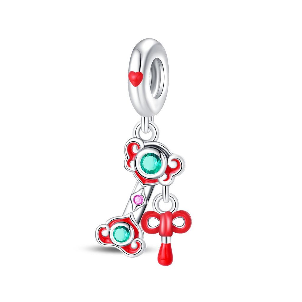 Bracelet Danse du Lion Style Chinois Nouvel An Dieu de la Richesse Accessoires de Bijoux DIY Ensemble de Breloques Perles