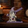1Pcs Vintage Pumpkin Ghost Cat Kitchen Decor Accessories Towel Holder Stand Wooden Halloween Paper Towel Rack For Home