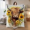 Yak Sunflower Throw Blanket, Lightweight Comfortable Skin-Friendly Warm Cover All-Season Air Conditioner Blanket Nap Blanket Sofa Blanket Afternoon Na
