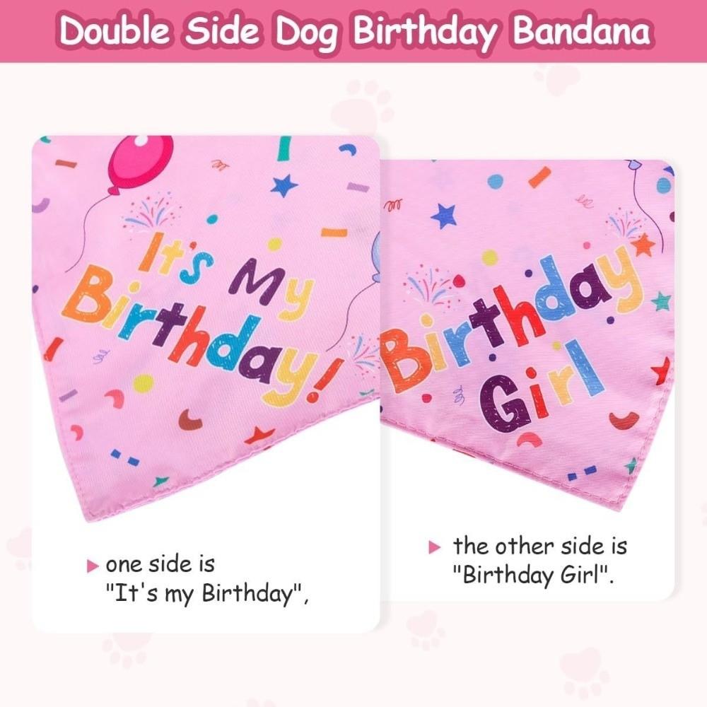 Adjustable Pet Birthday Caps Cute Dog Birthday Bib Dog Dress Up Dog Birthday Hat Set for Dogs Cats