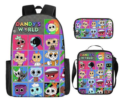 Rhythm Box Sprunki Student School Bag Backpack Backpack Three-Piece Set