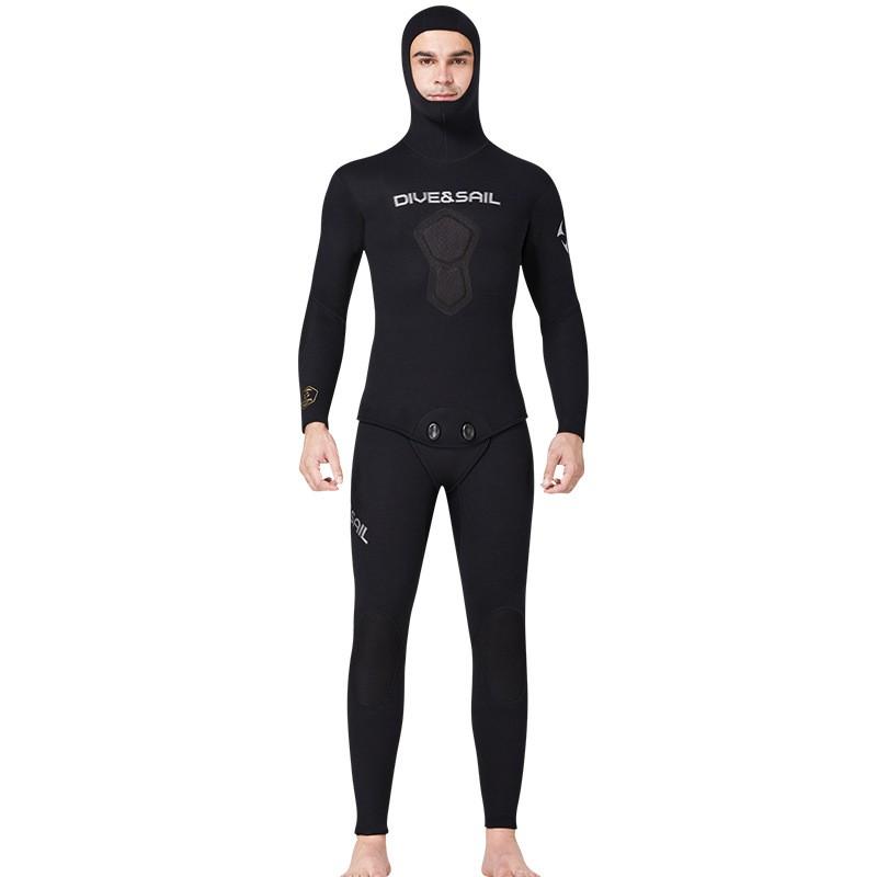 1.5mm Diving Suit Split Hooded Fish Hunting Cold Warm Fishing CR M чёрный