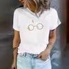 European and American Spot Printed Crew Neck T-shirt Spring and Summer Casual Short-sleeved Crew Neck Top Short-sleeved Women's T-shirt