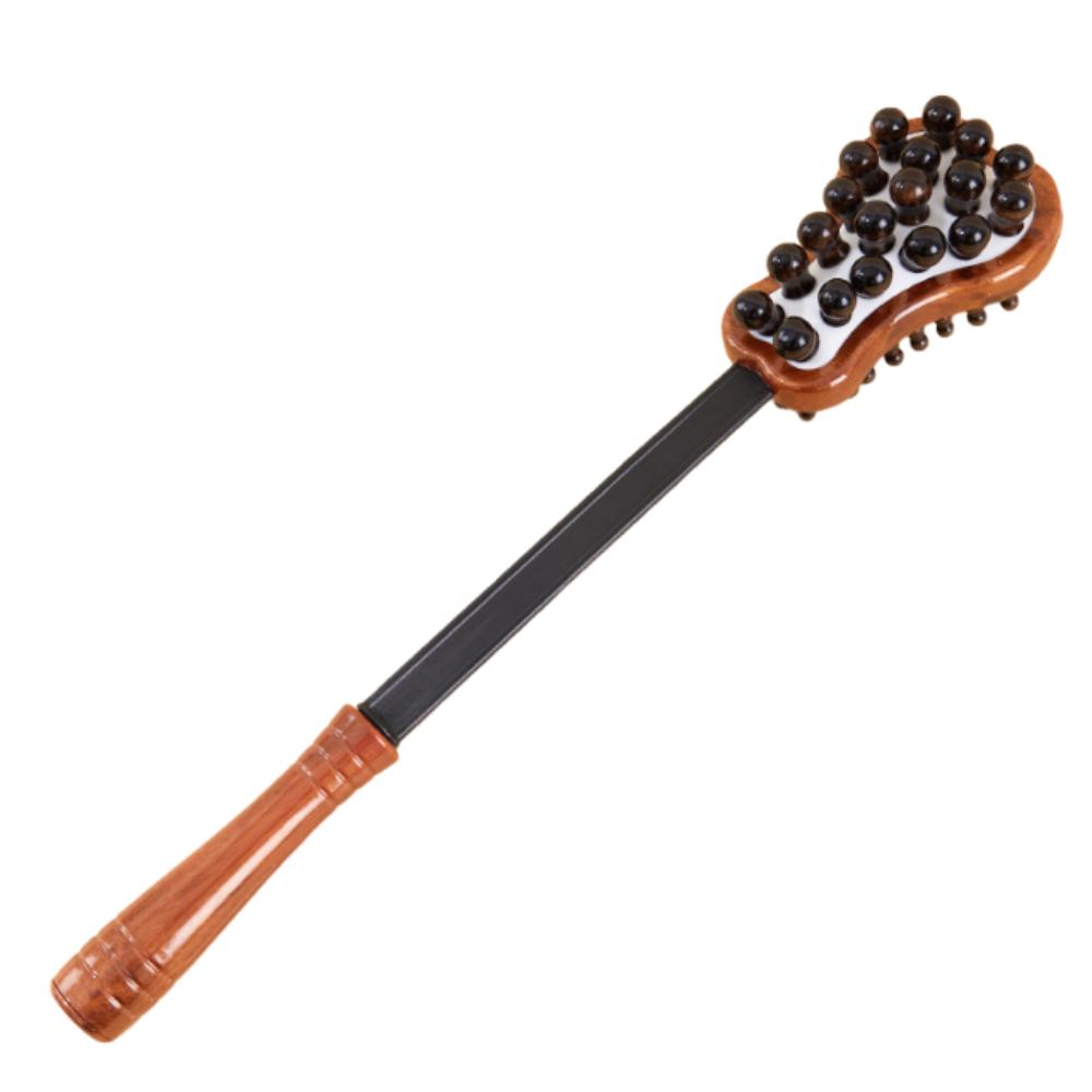 Double Head Massage Hammer Multi-Functional Wood Back Knock Massage Tool Stress Relief Flexible Point Massage Stick