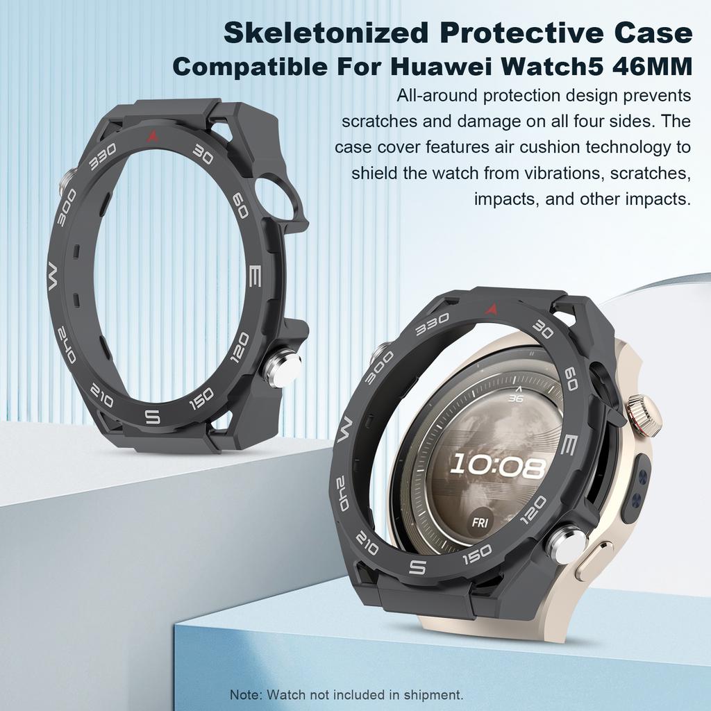 Schutzhüllen für Huawei Watch 5 46mm PC-Abdeckung Hülle Schutzhülle Hartes Stoßfängergehäuse Uhrenzubehör Schutzhautschale