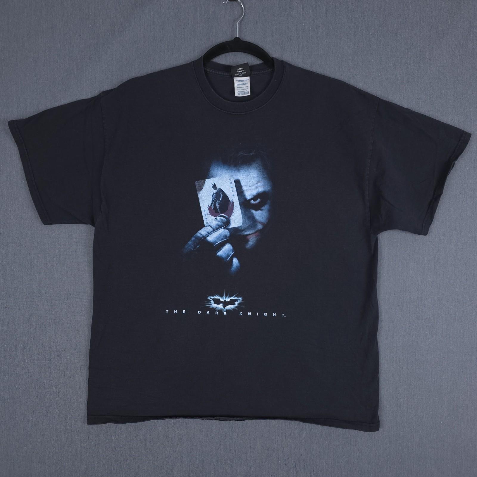 Batman The Dark Knight T-Shirt Size 2XL Black The Joker Heath Ledger Movie Promo Unisex T-Shirt L