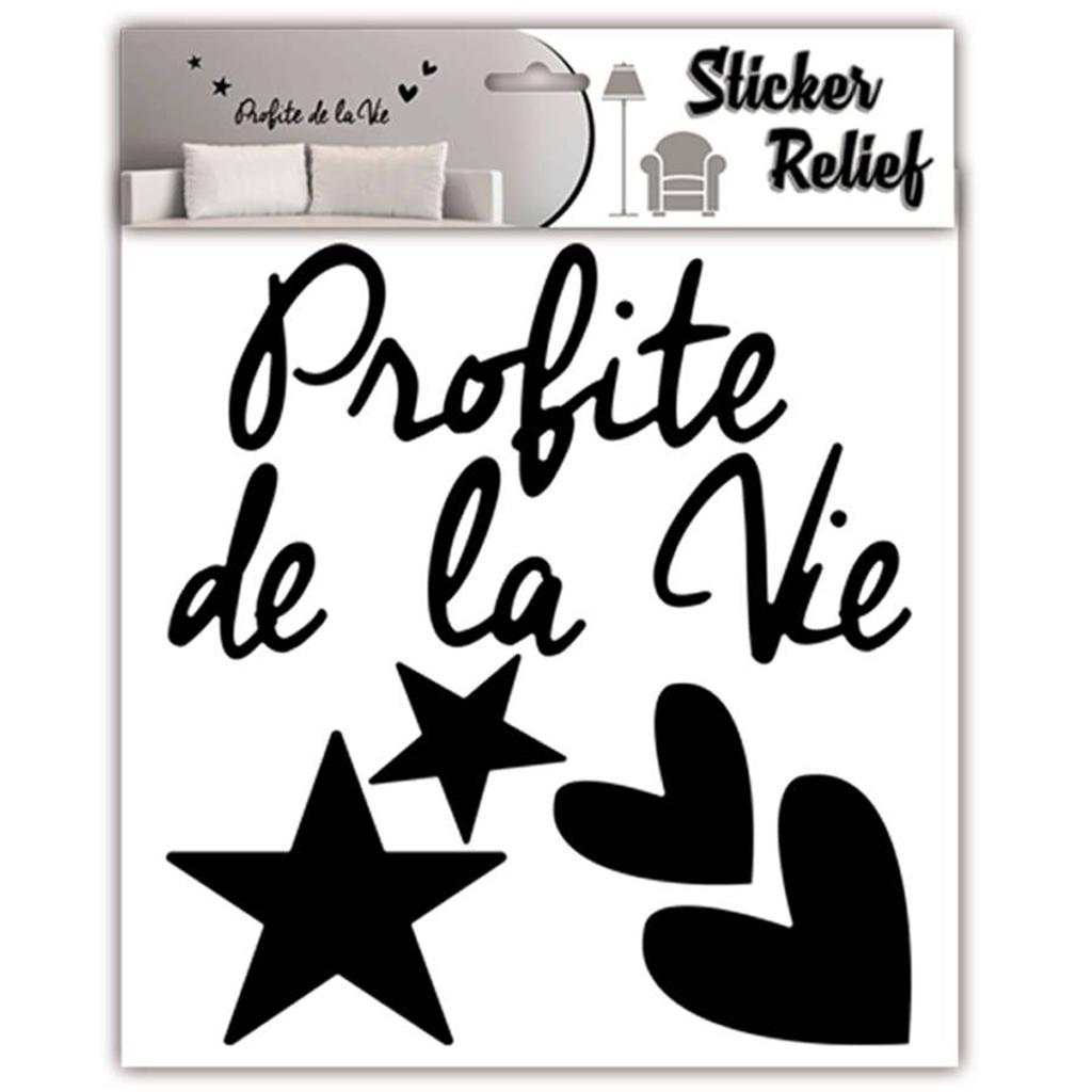 Les Trésors De Lily [Q4828] - Sheet of Relief Stickers 'Messages' (Enjoy Life) - 30x26 Cm