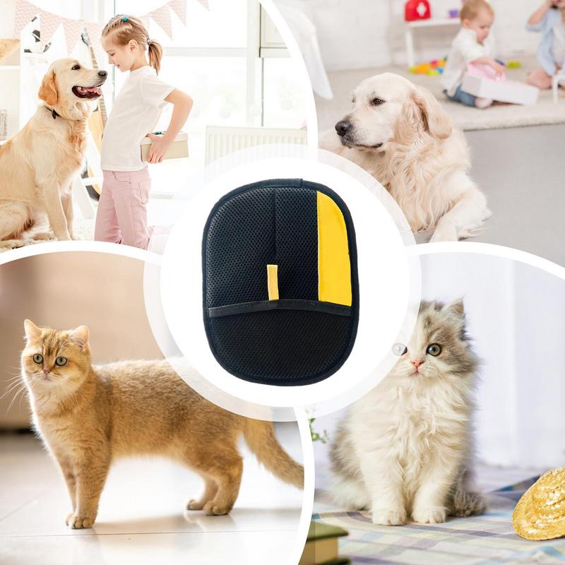 Haarentfernungshandschuhe für Haustiere Statisch Zwei-Wege Hundeentfilzungshandschuhe Samtmaterial Haarentferner Werkzeug für Katzen Hunde Kaninchen und Andere