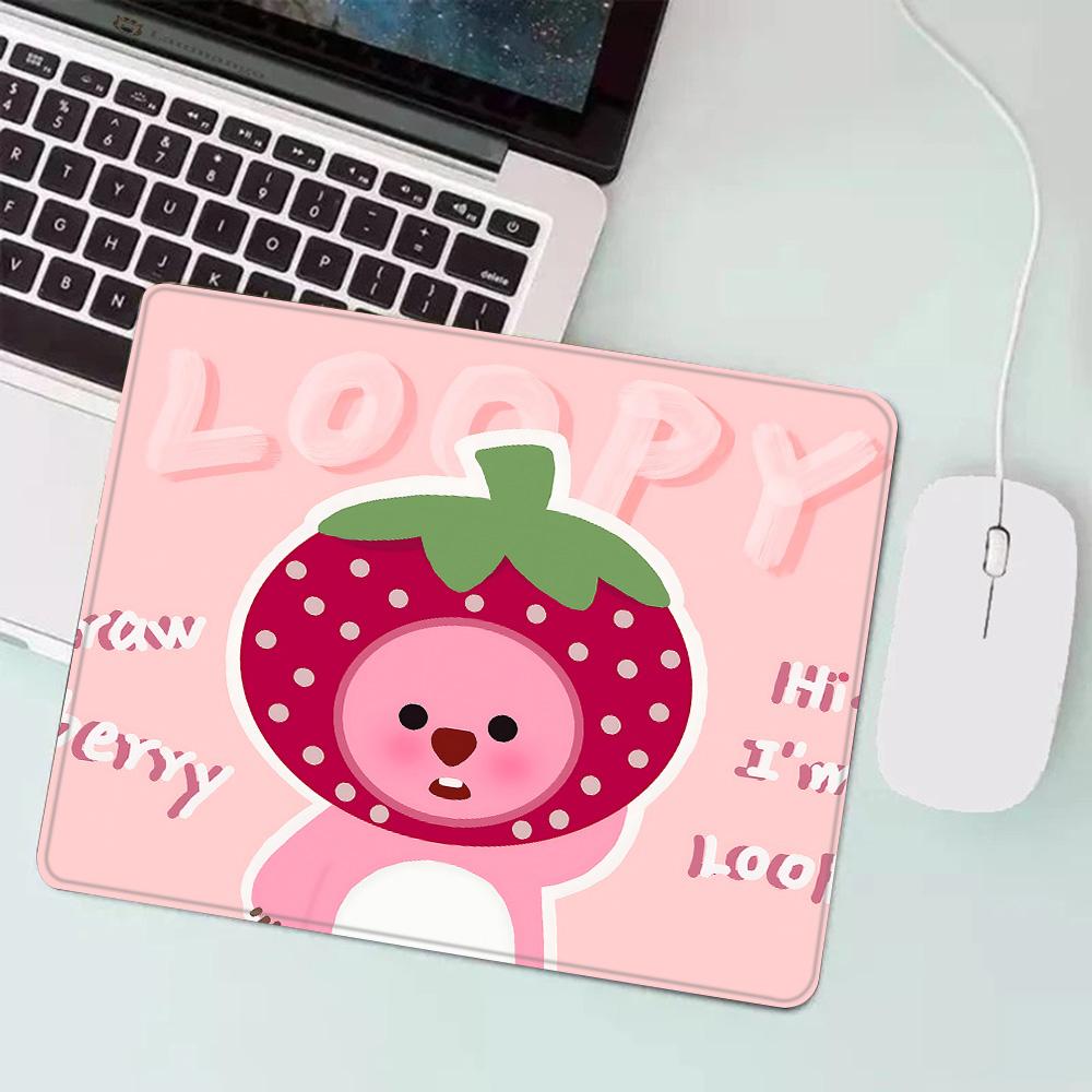 Hot Cartoon Cute Loopies Pink Gaming Mouse Pad XS Small Mousepad for PC Gamer Desktop Decoration Office Mouse Mat Deskmat Rug