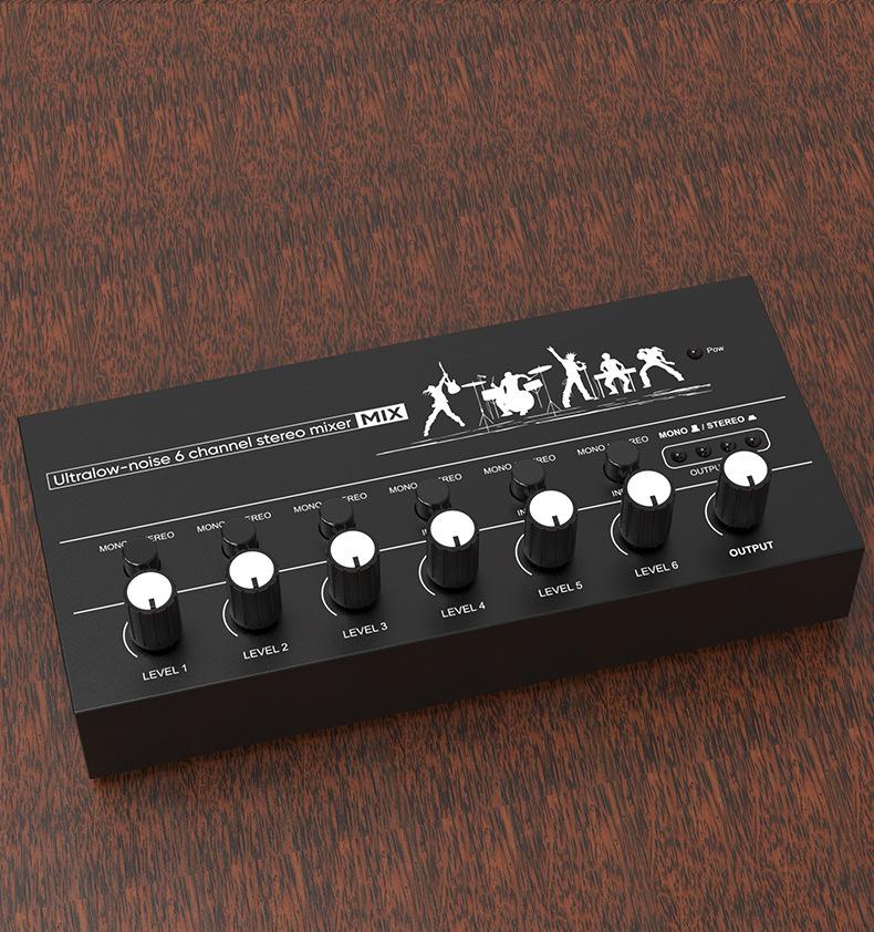 8-Channel Compact Audio Mixer for Microphones & Instruments