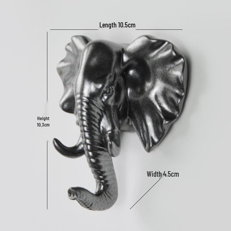Deer Head Cartoon Wall Hook - New Creative Punch-Free Design for Home Decoration
