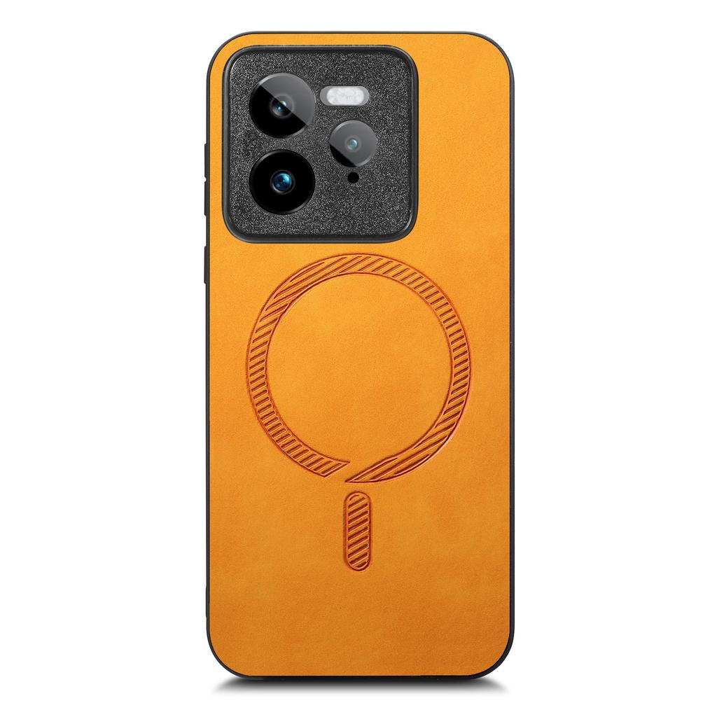 For Realme GT 7 Pro 5G Leather Back Magnetic Case Skin-touch Phone Cover