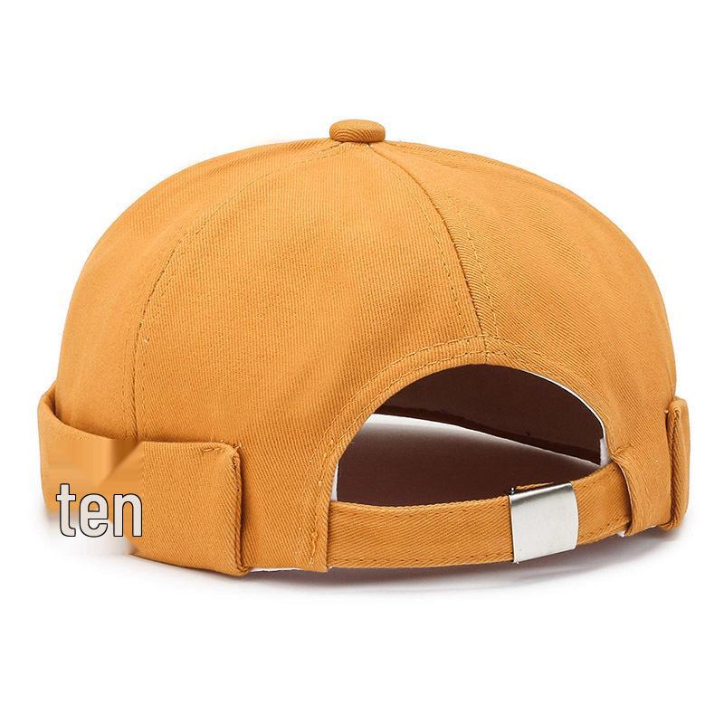 Stylish Korean Unisex Melon Skin Hat - Brimless Hip-Hop Tang Style Sailor Cap for Street Dance