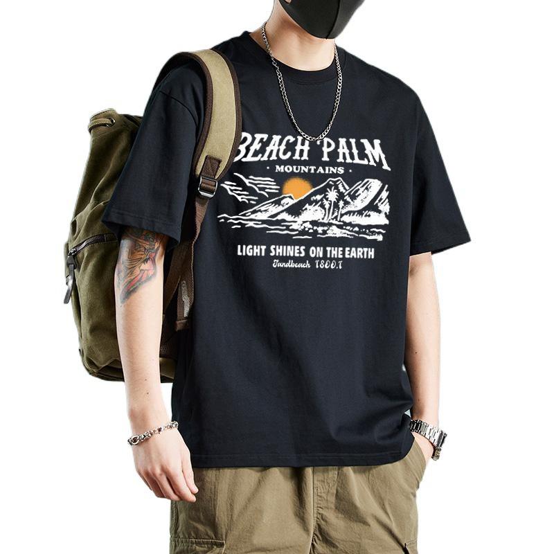 

Мужская весенне-летняя свободная хлопковая футболка. Универсальная мужская летняя дышащая футболка с круглым вырезом и короткими рукавами. Простые топы с короткими рукавами.