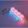 LED Light Cat Paw Keyboard Keychain Portable Stress Relief Fidget Toy Desktop Accessory for Office Decor Anti-Anxiety Small Gift