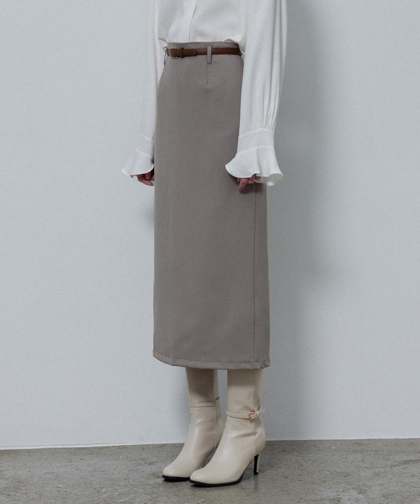 Le Studio Straight Silhouette Skirt + Belt Set