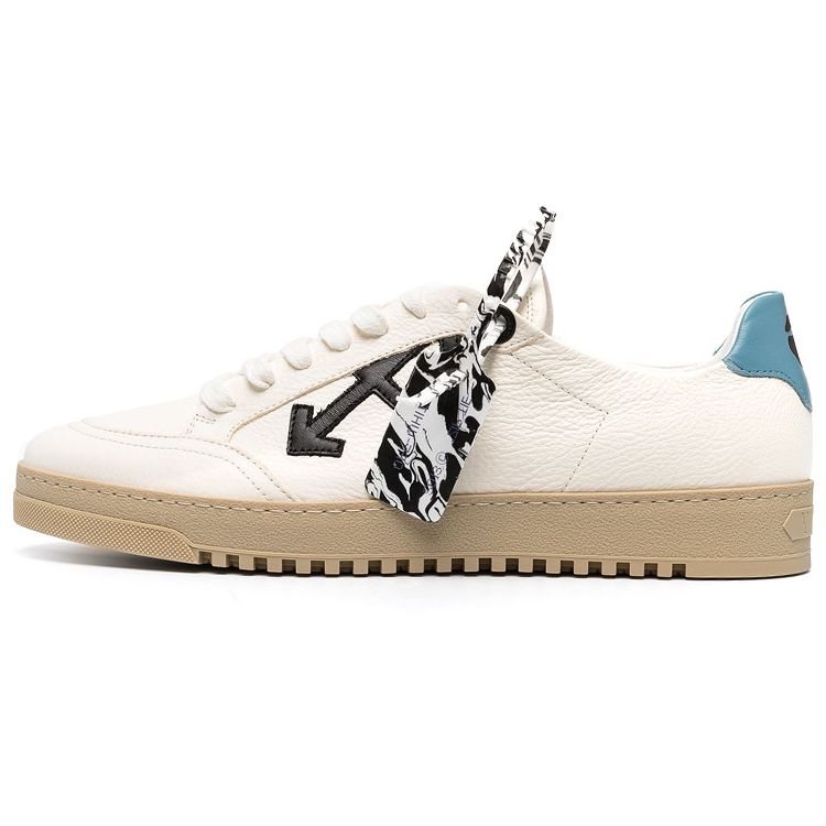 

Off-White Вулканизированные Кожаные Лоскутные Кроссовки на Шнуровке Модные Мужские Кроссовки Белые OMIA042R21LEA0010110 41