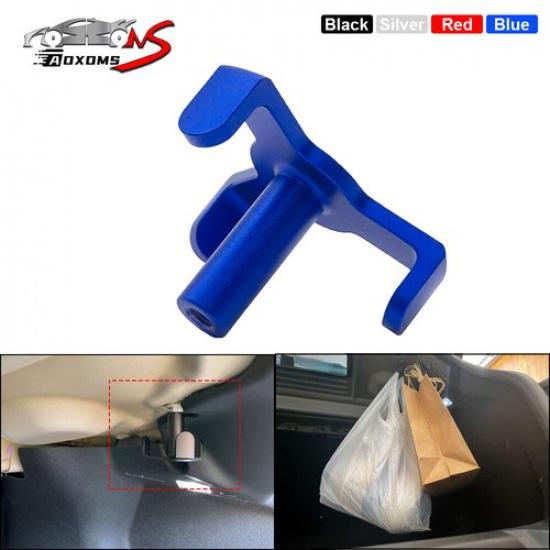 Blue Aluminum Trunk Grocery Bag Hook for 2018-2021 Tesla Model 3 Accessories
