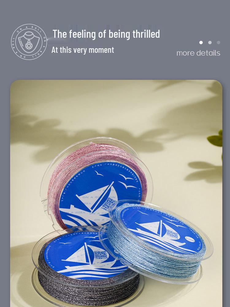 Gold/Silver Thread DIY Hand-Woven Braided Rope Bracelet Kit